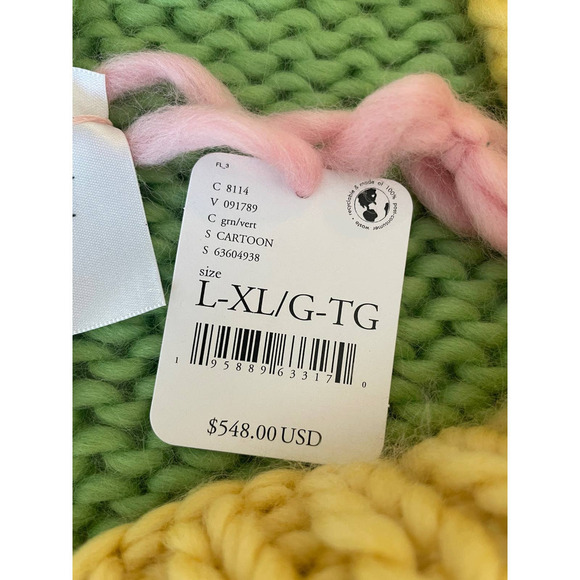 Free People Hope Macaulay Cartoon Vest Top Sz L/XL Chunky Knit Handmade Luxury - Picture 10 of 14